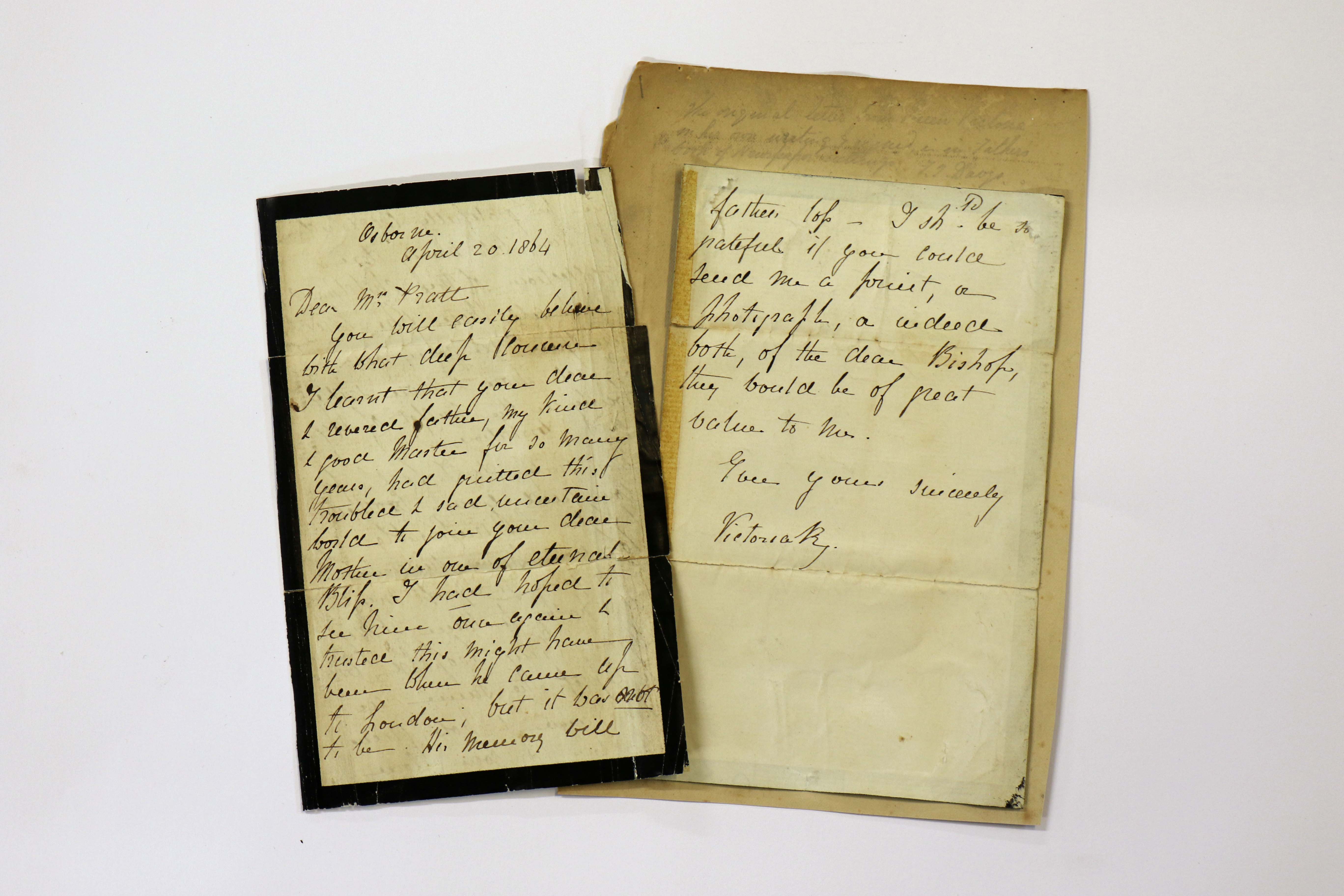 Handwritten Letter From Queen Victoria Expressing Condolences For