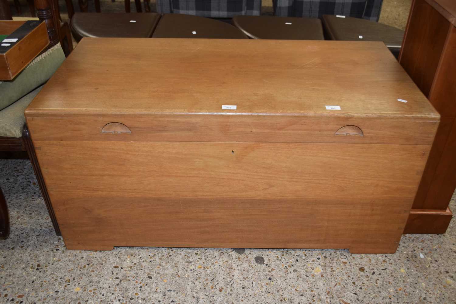 Lot 300 20th Century camphor wood blanket box, 111cm