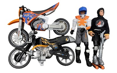 Lot 352 - A pair of Action Man motorbikes, together with...