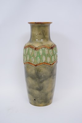 Lot 43 - A Royal Doulton vase the green ground with a...