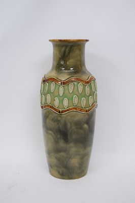 Lot 43 - A Royal Doulton vase the green ground with a...