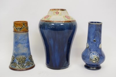 Lot 39 - Group of 3 Art Deco Royal Doulton vases with...