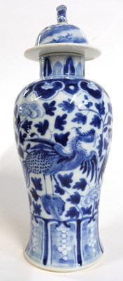 Lot 259 - Chinese porcelain vase with blue an white...