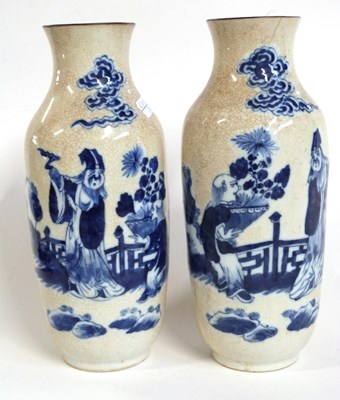 Lot 284 - A pair of Chinese porcelain vases, late 19th...