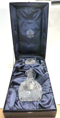 Lot 308 - A boxed Stuart Crystal decanter with inscription