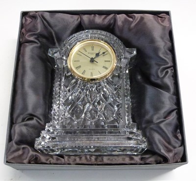 Lot 312 - A Waterford Crystal clock in original box with...