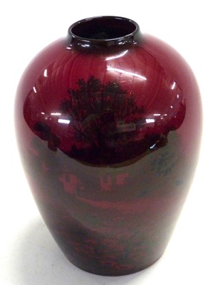 Lot 326 - A Royal Doulton flambe vase of globular form...