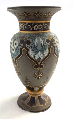 Lot 332 - A Doulton Lambeth silicon ware vase, the grey...