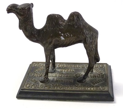 Lot 346 - A lead model of a camel advertising for...