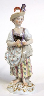 Lot 408 - A 20th Century Meissen model of a young girl,...