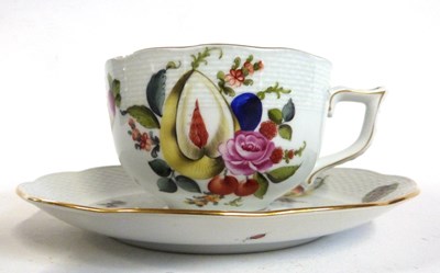 Lot 434 - A large Herend cup and saucer decorated in...