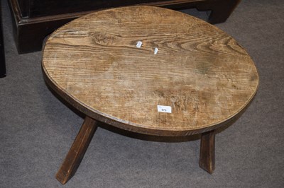 Lot 573 - Jack Grimble of Cromer - An oval oak coffee...