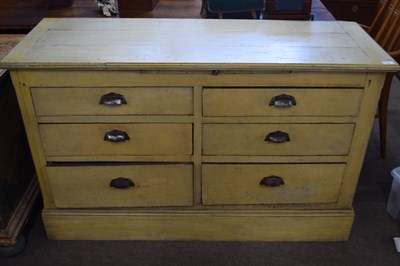 Lot 633 - A 19th Century painted pine side cabinet with...