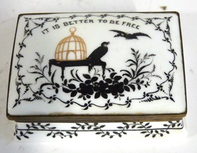 Lot 440 - A Crown Staffordshire patch box with painted...