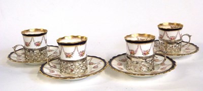 Lot 452 - A group of four Aynsley coffee cups and...