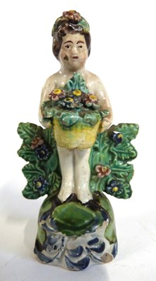 Lot 471 - A small pearl ware late 18th Century figure of...