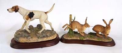 Lot 482 - A Border Fine Arts model of running hares...