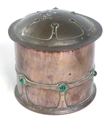 Lot 506 - An Arts & Crafts copper jar and cover with...