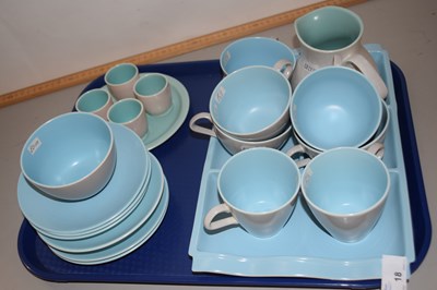 Lot 18 - A tray of Poole Pottery tea wares