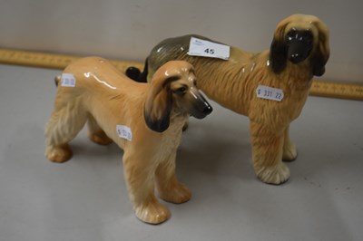 Lot 45 - Two ceramic models of Afghan Hounds