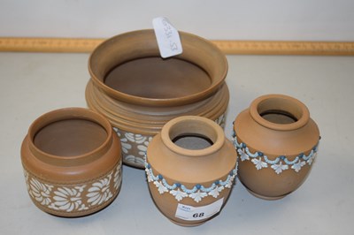 Lot 68 - Four various small Doulton silicon ware pots