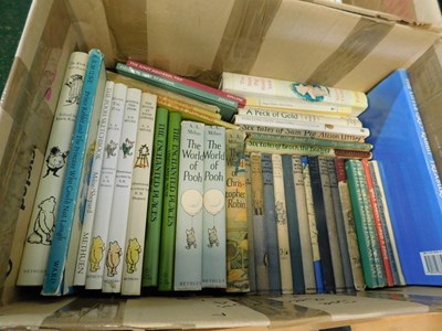 Lot 42 - Box: asstd Childrens Books incl A A MILNE,...