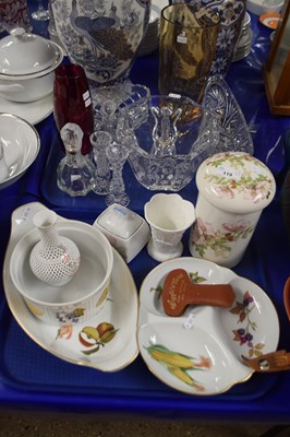 Lot 119 - Two trays of various mixed ceramics, glass...