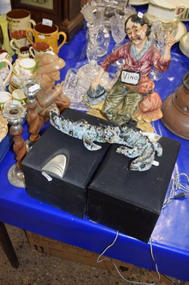 Lot 158 - Mixed Lot: Continental pottery figure, a...