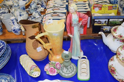 Lot 171 - Mixed Lot: Wedgwood Jasper ware candlestick,...