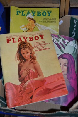 Lot 511 - Box vintage Playboy magazines