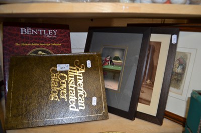 Lot 537 - Mixed lot of framed prints of snooker interest,...