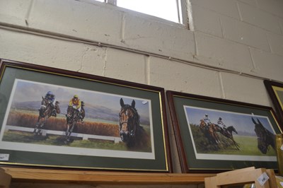 Lot 547 - Two coloured Horse racing prints 'Party...