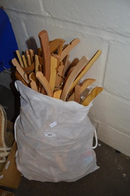 Lot 584 - Large qty of wooden coat hangers