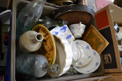 Lot 627 - Vintage stone ware and glass bottles, together...