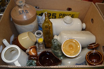 Lot 664 - Mixed lot to include stoneware hot water...