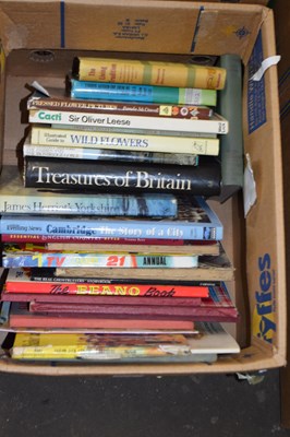 Lot 773 - Box books to include wild flowers, treasures...