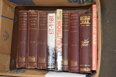 Lot 791 - First World War history interest box of books