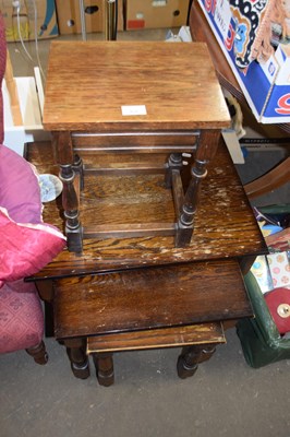 Lot 828 - Set of four pine nesting tables