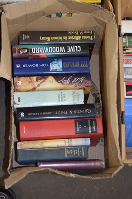 Lot 839 - Mixed box of books to include autobiographies