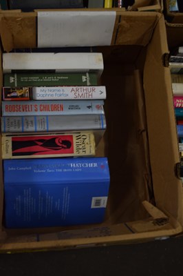 Lot 840 - Mixed box of memoirs to include Thatcher,...