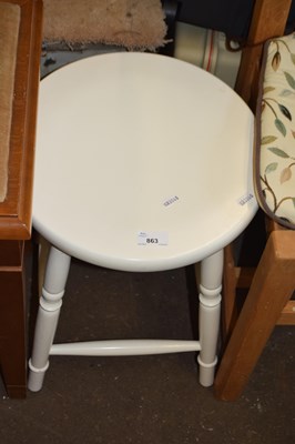 Lot 863 - White painted stool