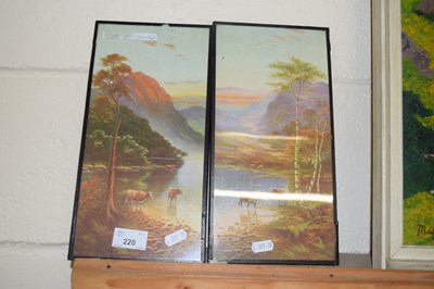 Lot 220 - Pair of small coloured Highland prints