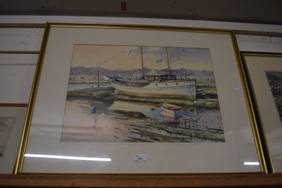 Lot 231 - Neil Westwood study of a harbour scene,...