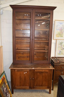 Lot 238 - 20th century glazed book case cabinet with...