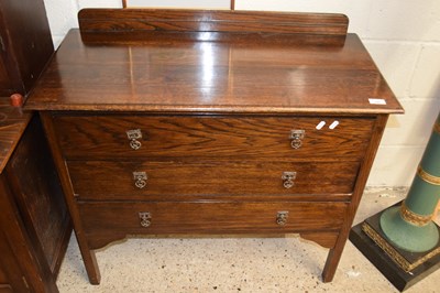 Lot 240 - Early 20th century oak three drawer chest