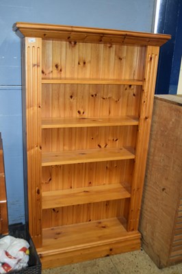 Lot 244 - Modern pine bookcase cabinet