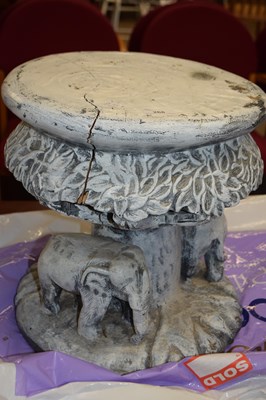 Lot 268 - Modern Jardinere stand decorated with elephants