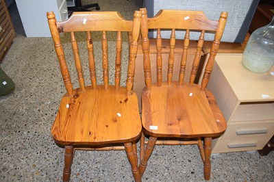 Lot 273 - Two pine kitchen chairs