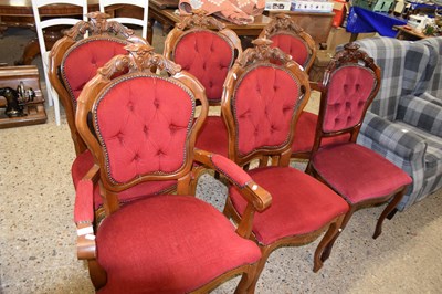 Lot 278 - Set of six continental style dining chairs