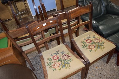 Lot 281 - Set of four 19th century mahogany bar back...